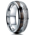 Custom heißer Verkauf von Amazon Wunsch Quellen für Schmuck Weiße Seidenholz Getreide Pfeilring Männer Mode Ring Accessoires